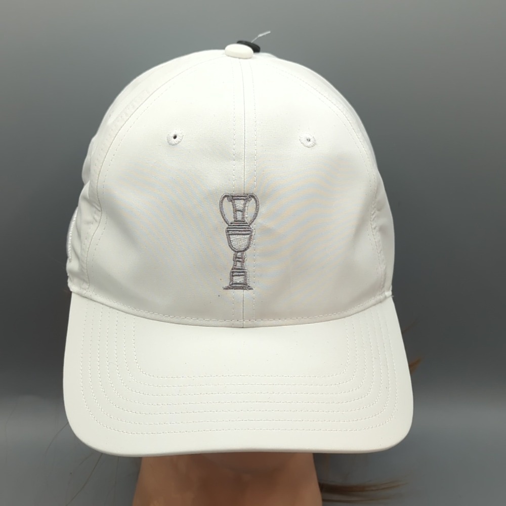 Adidas Golf Performance 6 Panel Hat Trophy Cup Logo White Snapback OSFM Cap NWT